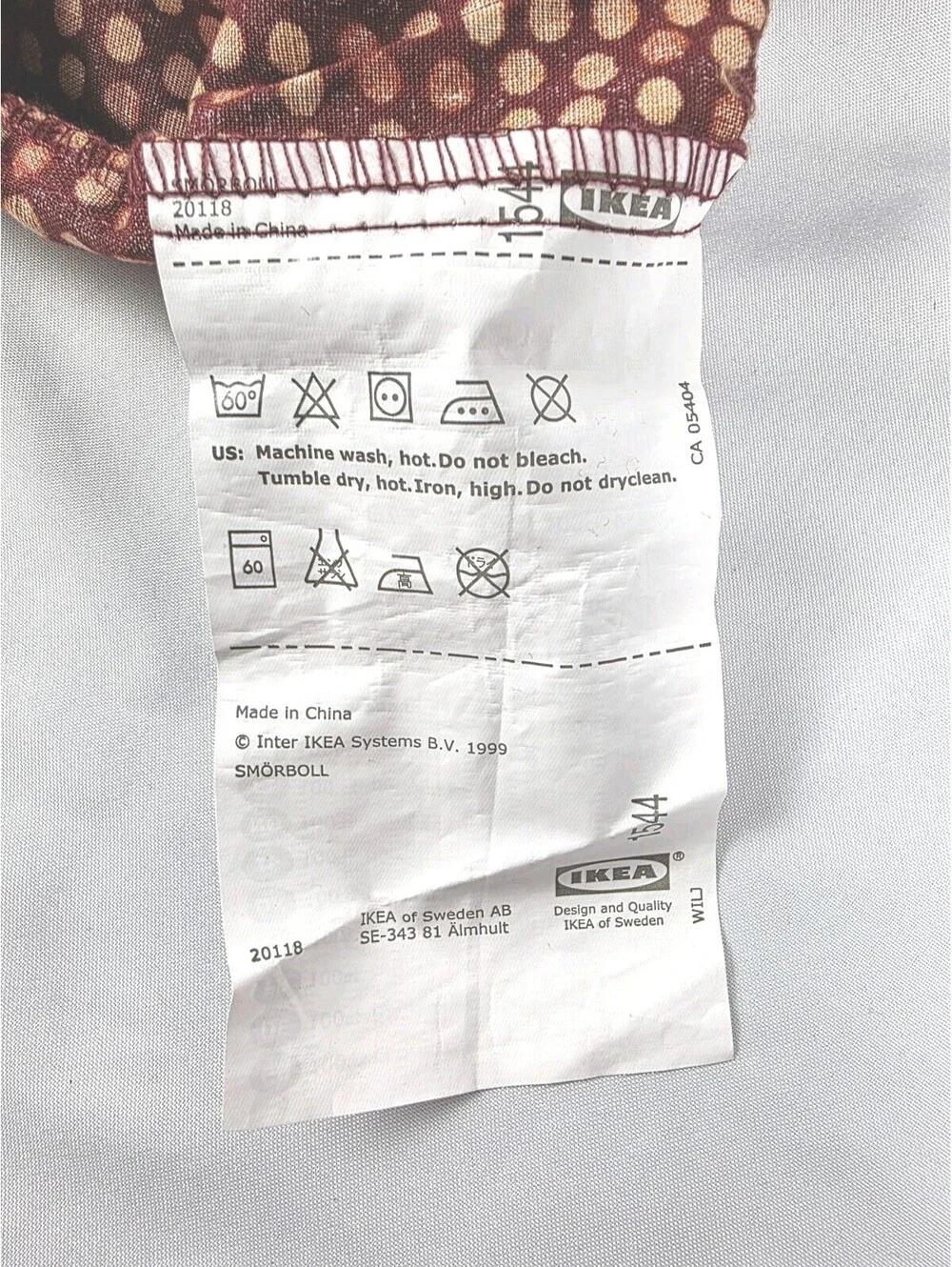Vintage IKEA SMÖRBOLL King Pillowcases - Orange/Yellow/Brown Dotted Pattern -...